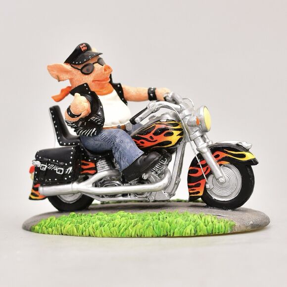 Road Hogs Collection Lot of 3 Harley Davidson Figurines Motorcycle Pigs Bike - Picture 5 of 6